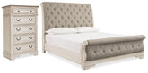 Diamond Furniture - Ashley Furniture - Realyn Queen Upholstered Sleigh Bed and Chest - Queen Upholstered Sleigh Bed and Chest - B743B29