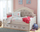 Diamond Furniture - Ashley Furniture - Realyn Twin Daybed with 1 Large Storage Drawer - Twin Day Bed with 1 Large Storage Drawer - B743B15