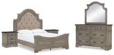 Diamond Furniture - Ashley Furniture - Lodenbay Queen Upholstered Panel Bed, Dresser, Mirror and 2 Nightstands - Queen Upholstered Panel Bed, Dresser, Mirror and 2 Nightstands - B751B10