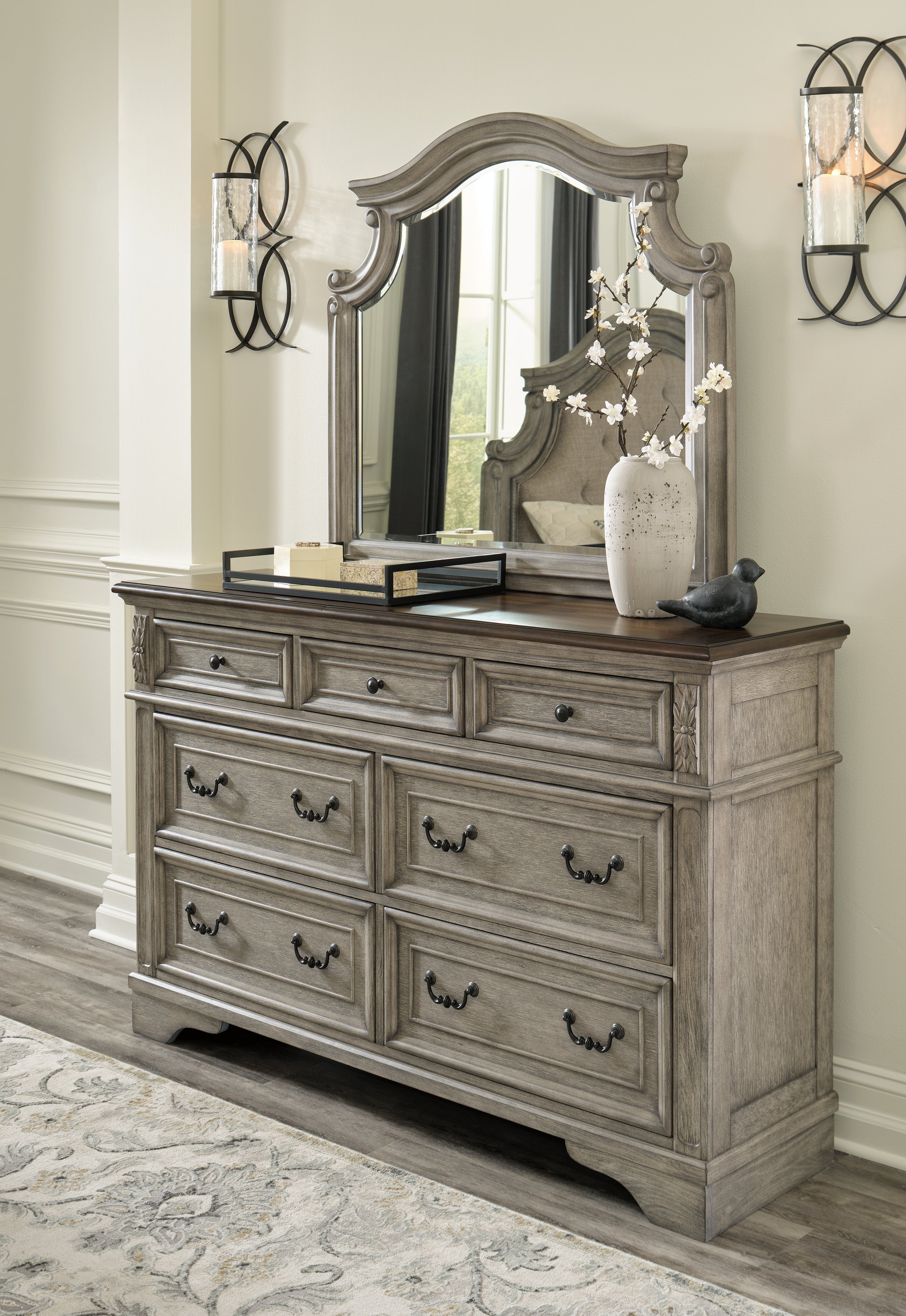 Diamond Furniture - Ashley Furniture - Lodenbay Dresser and Mirror - Dresser and Mirror - B751B1
