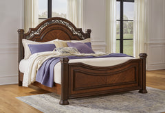 Diamond Furniture - Ashley Furniture - Lavinton King Poster Bed - King Poster Bed - B764B9