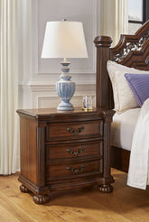 Diamond Furniture - Ashley Furniture - Lavinton Nightstand - Three Drawer Night Stand - B764-93