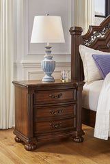 Diamond Furniture - Ashley Furniture - Lavinton Nightstand - Three Drawer Night Stand - B764-93