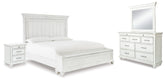 Diamond Furniture - Ashley Furniture - Kanwyn Queen Panel Storage Bed, Dresser, Mirror and Nightstand - Queen Panel Storage Bed, Dresser, Mirror and Nightstand - B777B19