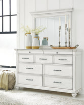 Diamond Furniture - Ashley Furniture - Kanwyn Dresser and Mirror - Dresser and Mirror - B777B1