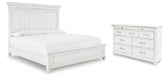 Diamond Furniture - Ashley Furniture - Kanwyn Queen Panel Bed and Dresser - Queen Panel Bed and Dresser - B777B37