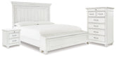 Diamond Furniture - Ashley Furniture - Kanwyn King Panel Storage Bed, Chest and Nightstand - King Panel Storage Bed, Chest and Nightstand - B777B30
