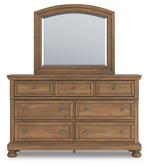 Feddinger Queen Panel Bed, Dresser, Mirror, Chest and 2 Nightstands