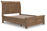 Diamond Furniture - Ashley Furniture - Feddinger Queen Storage Sleigh Bed - Queen Storage Sleigh Bed - PCB779B4