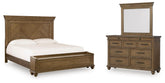 Diamond Furniture - Ashley Furniture - Karallin Queen Panel Storage Bed, Dresser and Mirror - Queen Panel Storage Bed, Dresser and Mirror - PCB782B7