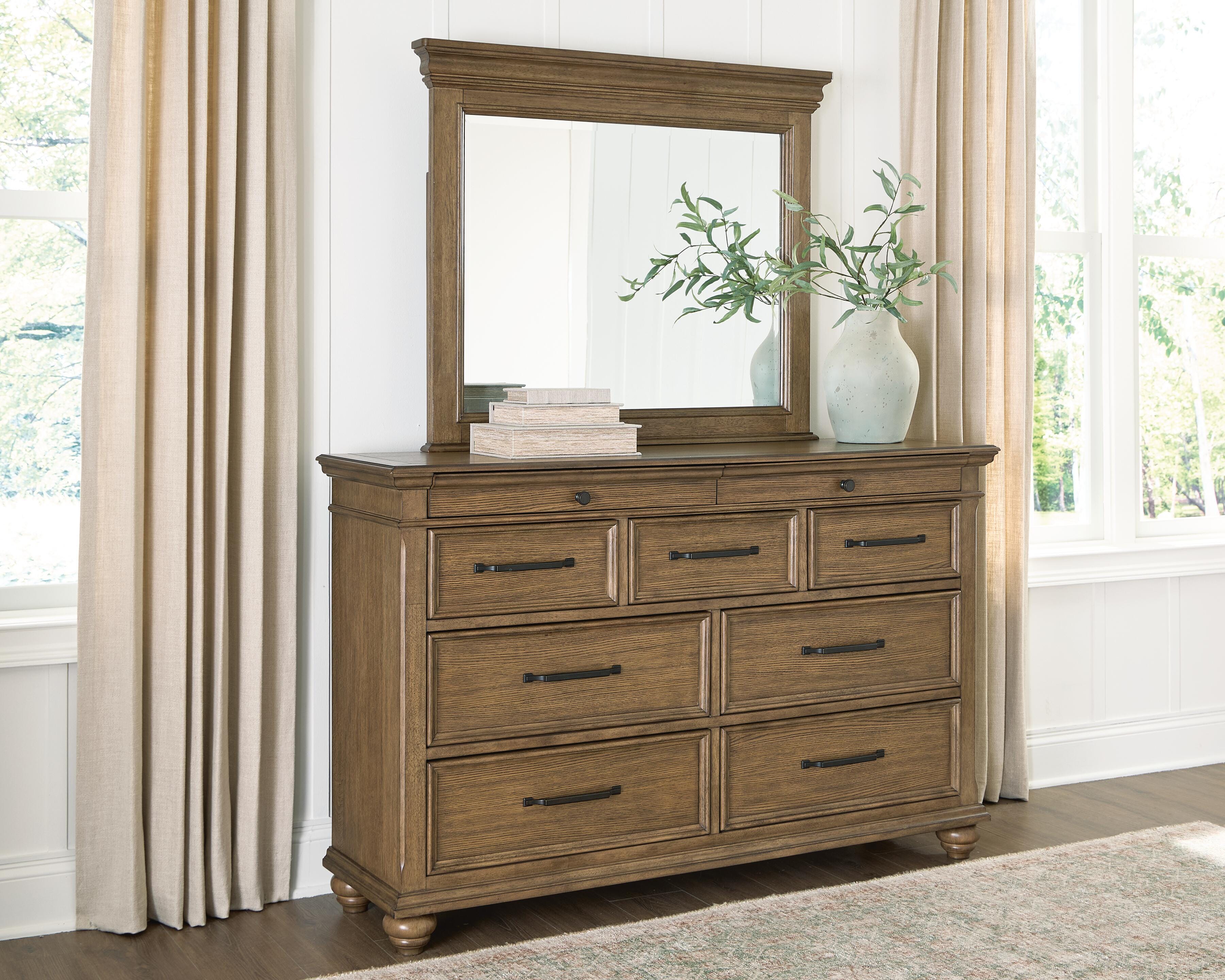 Diamond Furniture - Ashley Furniture - Karallin Dresser and Mirror - Dresser and Mirror - PCB782B1