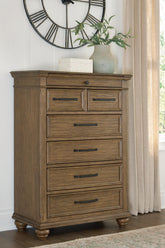 Diamond Furniture - Ashley Furniture - Karallin Chest of Drawers - Seven Drawer Chest - PCB782-46