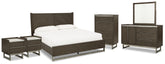 Diamond Furniture - Ashley Furniture - Arkenton King Panel Bed, Dresser, Mirror, Chest and 2 Nightstands - King Panel Bed, Dresser, Mirror, Chest and 2 Nightstands - B786B10