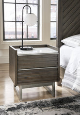 Diamond Furniture - Ashley Furniture - Arkenton Nightstand - Two Drawer Night Stand - B786-92