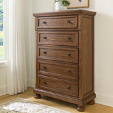 Diamond Furniture - Ashley Furniture - Zackaryn Chest of Drawers - Five Drawer Chest - PCB807-46