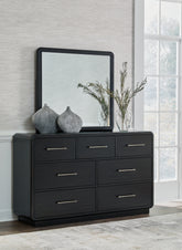 Diamond Furniture - Ashley Furniture - Rowanbeck Dresser and Mirror - Dresser and Mirror - B821B1