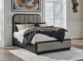 Diamond Furniture - Ashley Furniture - Rowanbeck Queen Upholstered Panel Bed - Queen Upholstered Panel Bed - B821B2