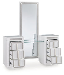 Diamond Furniture - Ashley Furniture - Chalanna Vanity with Mirror - Vanity with Mirror - B822B7