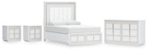 Diamond Furniture - Ashley Furniture - Chalanna Queen Storage Bed, Dresser and 2 Nightstands - Queen Storage Bed, Dresser and 2 Nightstands - B822B9