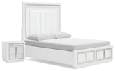 Diamond Furniture - Ashley Furniture - Chalanna Queen Panel Storage Bed and Nightstand - Queen Panel Storage Bed and Nightstand - B822B8