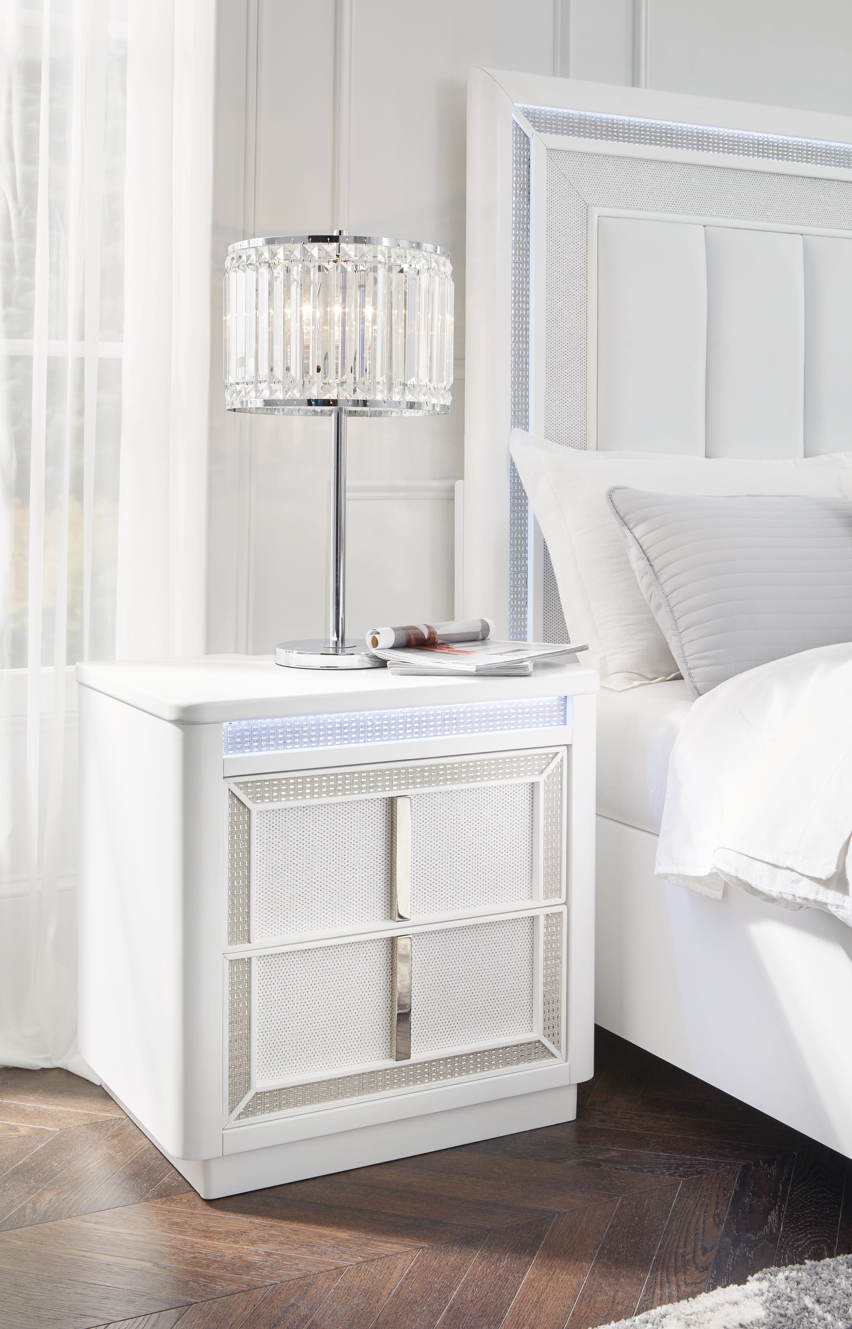 Diamond Furniture - Ashley Furniture - Chalanna Nightstand - Two Drawer Night Stand - B822-92