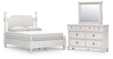 Diamond Furniture - Ashley Furniture - Rowlenstown Queen Poster Bed, Dresser and Mirror - Queen Poster Bed, Dresser and Mirror - PCB823B3