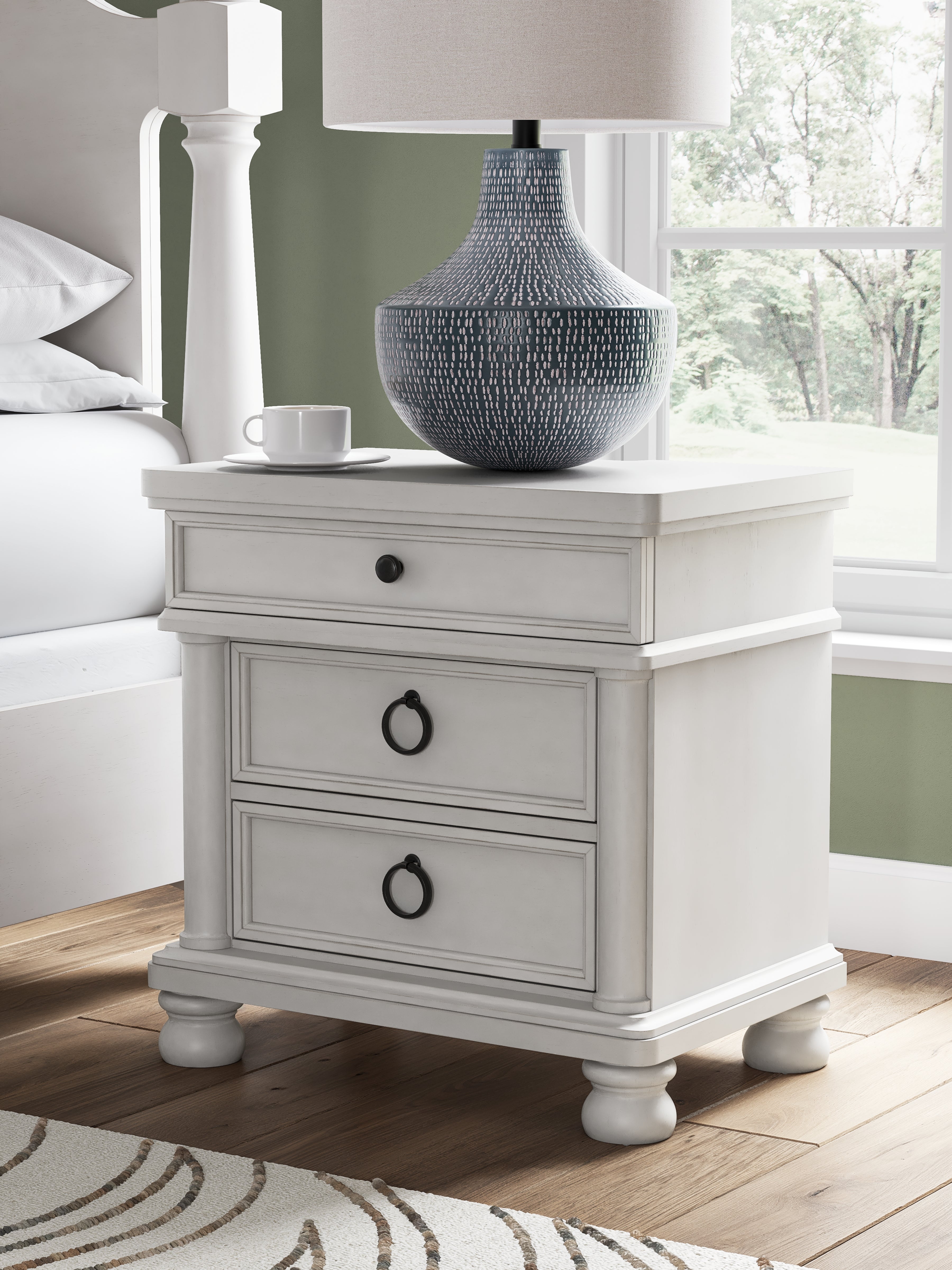 Diamond Furniture - Ashley Furniture - Rowlenstown Nightstand - Three Drawer Night Stand - PCB823-93