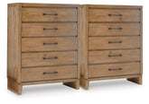 Diamond Furniture - Ashley Furniture - Sherbana 2 Chests - 2 Chests - B833B6