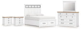 Diamond Furniture - Ashley Furniture - Ashbryn King Panel Bed, Dresser, Mirror and 2 Nightstands - King Panel Bed, Dresser, Mirror and 2 Nightstands - B844B10