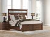 Diamond Furniture - Ashley Furniture - Taffenbrook King Panel Storage Bed - King Panel Storage Bed - B849B4