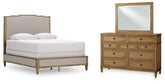 Diamond Furniture - Ashley Furniture - Sharlance Queen Upholstered Panel Bed, Dresser and Mirror - Queen Upholstered Panel Bed, Dresser and Mirror - B895B3