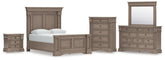 Diamond Furniture - Ashley Furniture - Blairhurst Queen Panel Bed, Dresser, Mirror, Chest and Nightstand - Queen Panel Bed, Dresser, Mirror, Chest and Nightstand - B916B8