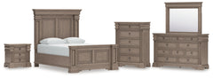 Diamond Furniture - Ashley Furniture - Blairhurst Queen Panel Bed, Dresser, Mirror, Chest and Nightstand - Queen Panel Bed, Dresser, Mirror, Chest and Nightstand - B916B8