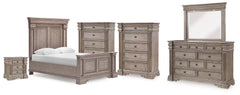 Diamond Furniture - Ashley Furniture - Blairhurst Queen Panel Bed, Dresser, Mirror, 2 Chests and Nightstand - Queen Panel Bed, Dresser, Mirror, 2 Chests and Nightstand - B916B12