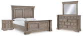 Diamond Furniture - Ashley Furniture - Blairhurst King Panel Bed, Dresser, Mirror and Nightstand - King Panel Bed, Dresser, Mirror and Nightstand - B916B9