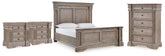 Diamond Furniture - Ashley Furniture - Blairhurst King Panel Bed, Chest and 2 Nightstands - King Panel Bed, Chest and 2 Nightstands - B916B14