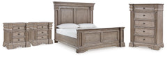 Diamond Furniture - Ashley Furniture - Blairhurst King Panel Bed, Chest and 2 Nightstands - King Panel Bed, Chest and 2 Nightstands - B916B14