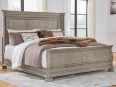 Diamond Furniture - Ashley Furniture - Lexorne King Sleigh Bed - King Sleigh Bed - B924B4