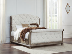 Diamond Furniture - Ashley Furniture - Ardenfield California King Upholstered Sleigh Bed - California King Upholstered Sleigh Bed - B944B5