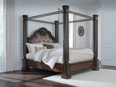 Diamond Furniture - Ashley Furniture - Maylee California King Canopy Bed - California King Canopy Bed - B947B11