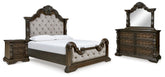 Diamond Furniture - Ashley Furniture - Maylee California King Panel Bed, Dresser, Mirror and Nightstand - California King Panel Bed, Dresser, Mirror and Nightstand - B947B17