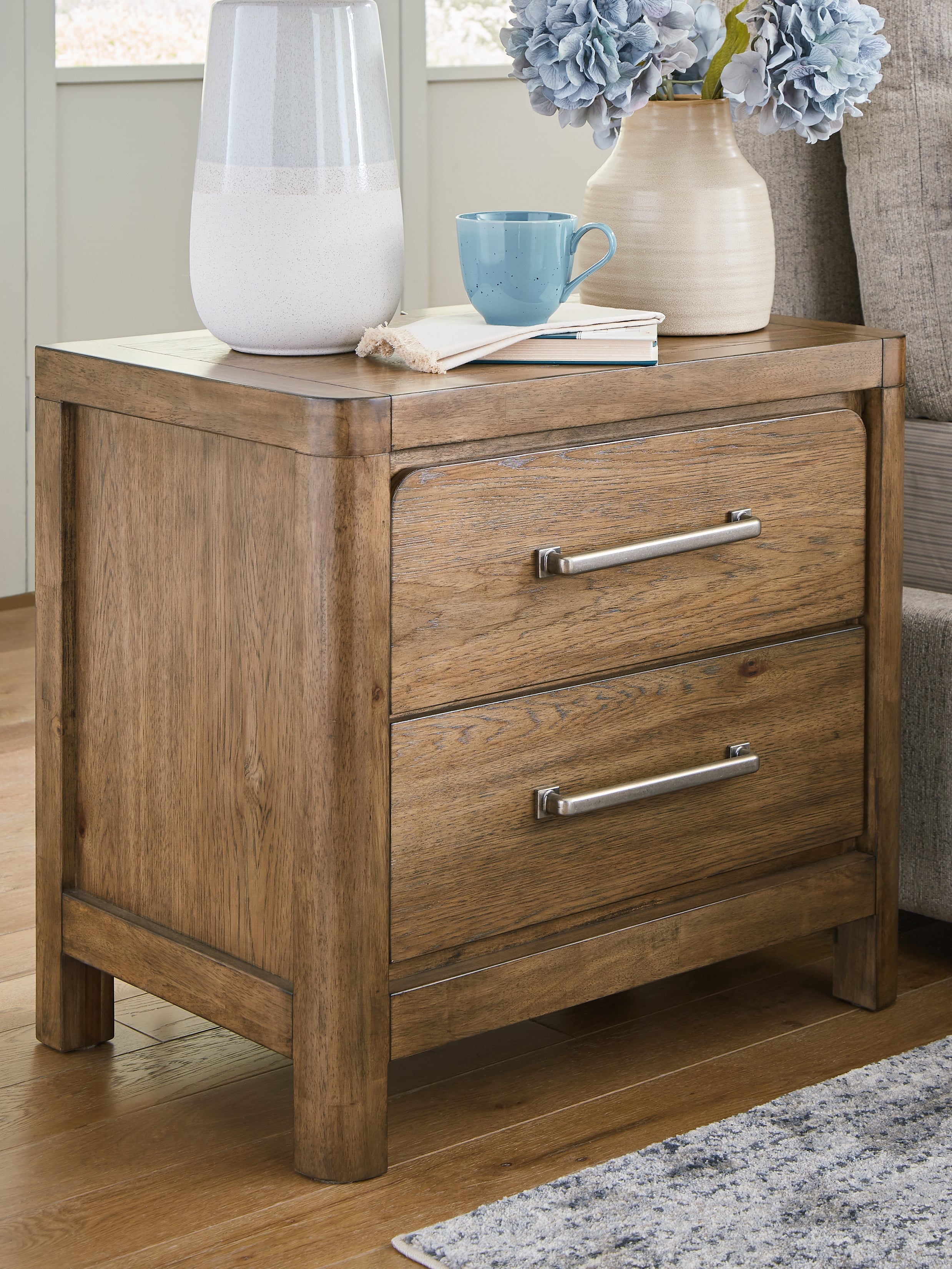 Diamond Furniture - Ashley Furniture - Cabalynn Nightstand - Two Drawer Night Stand - B974-92
