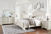 Diamond Furniture - Ashley Furniture - Arlendyne King Panel Bed, Dresser, Mirror, Chest and 2 Nightstands - King Panel Bed, Dresser, Mirror, Chest and 2 Nightstands - B980B8