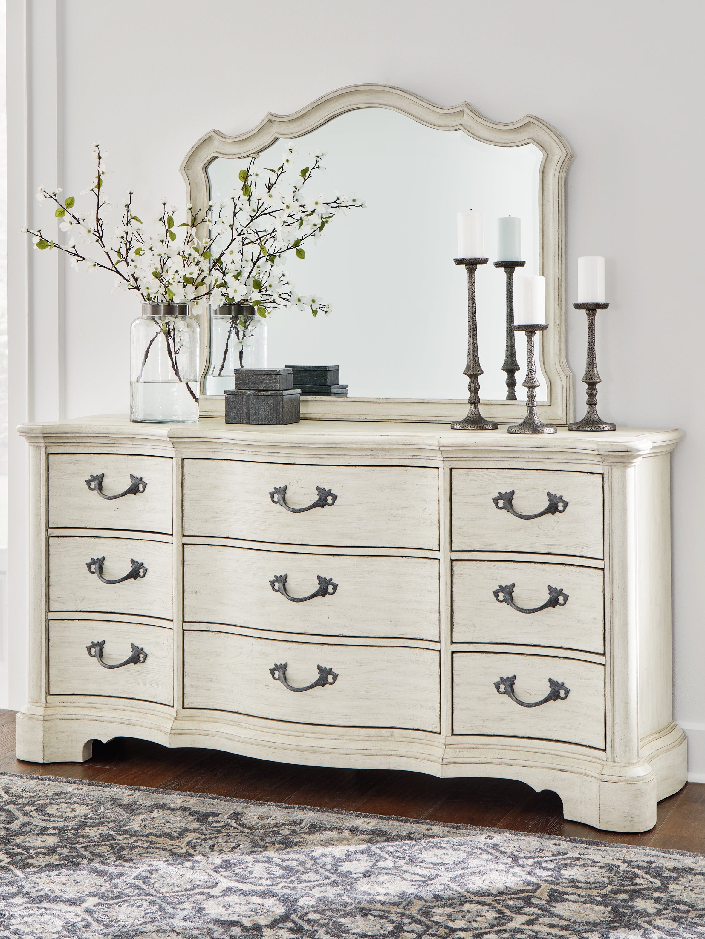 Diamond Furniture - Ashley Furniture - Arlendyne Dresser and Mirror - Dresser and Mirror - B980B1