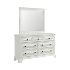 Dresser and Mirror Set in Antique White