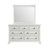 Dresser and Mirror Set in Antique White