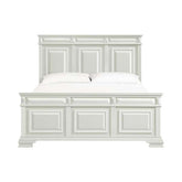 King Panel Bed in Antique White
