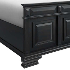 King Panel Bed in Black