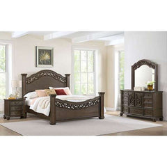 King Panel Bed in Mahogany