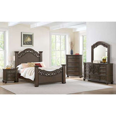 Queen Panel Bed in Mahogany